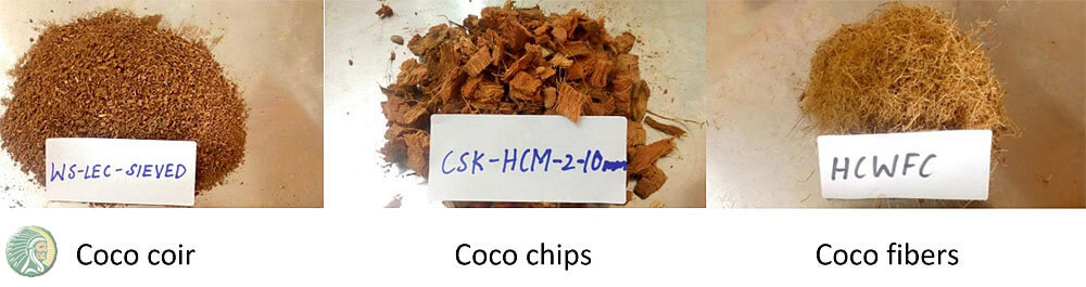 Cocopeat et fibres de coco