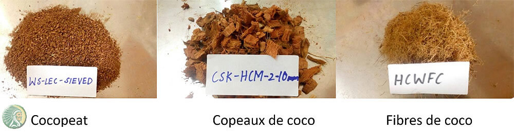 Cocopeat et fibres de coco