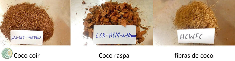 Cocopeat e fibras de coco