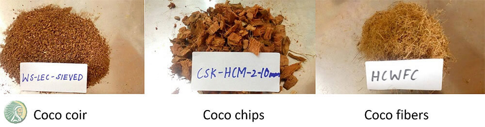 Cocopeat et fibres de coco