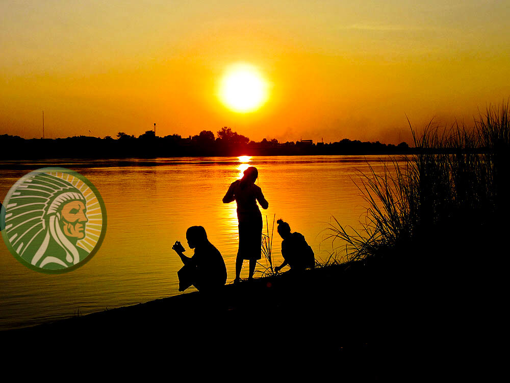 On the banks of the Mekong in Laos, the third river in Asia called the "mother of waters"